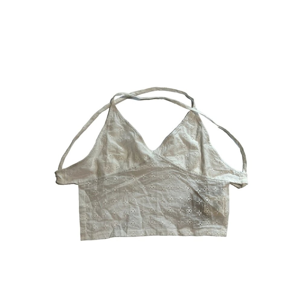 NWT Highrack Studios Peggy Backless Top in White Broderie